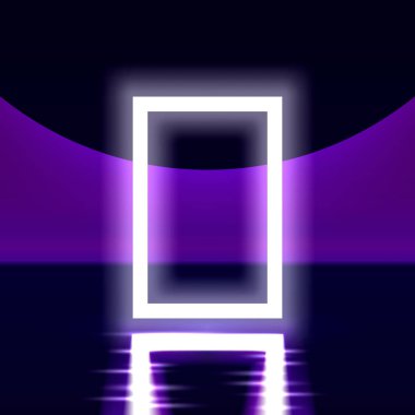 Neon Haritayı ışık podyum