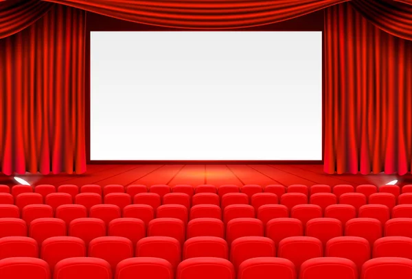 Jelenet mozi művészeti háttér, előadás a színpadon. — Stock Vector