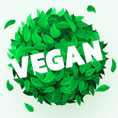 Taze yapraklar arka plan. Vegan kavramı. Sağlıklı gıda.
