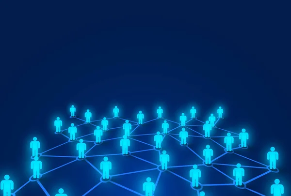 Συνδέοντας ανθρώπους. Κοινωνική έννοια του δικτύου. Φωτεινό φόντο — Διανυσματικό Αρχείο