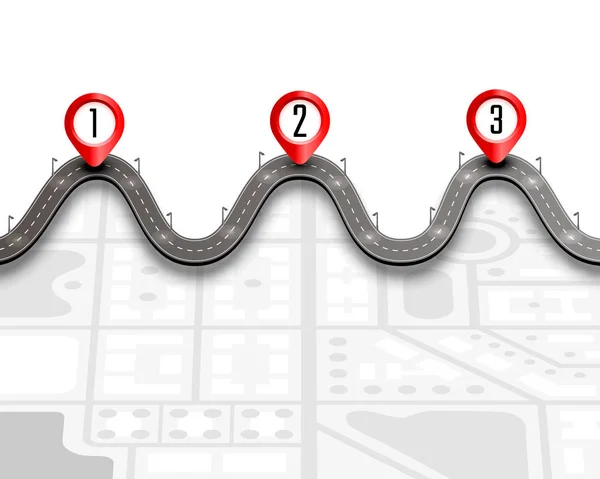 Verharde pad op de weg weg locatie achtergrond. — Stockvector