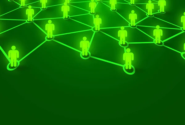 Συνδέοντας ανθρώπους. Κοινωνική έννοια του δικτύου. Φωτεινό φόντο — Διανυσματικό Αρχείο