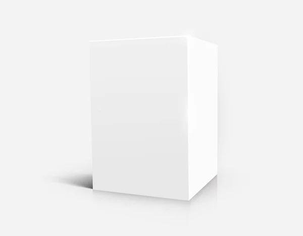 Cubo blanco en blanco aislado sobre fondo blanco . — Archivo Imágenes Vectoriales