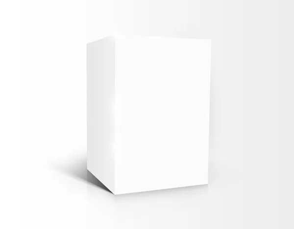 Bianco Cubo bianco isolato su sfondo bianco . — Vettoriale Stock