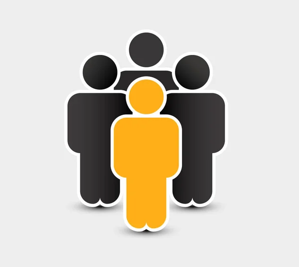 Menschen-Ikone im angesagten flachen Stil. Personen-Symbol für Ihre Infografik Website-Design, Logo. Menschenansammlungen. Team- oder Benutzergruppen-Konzept. isoliert auf weißem Hintergrund. — Stockvektor