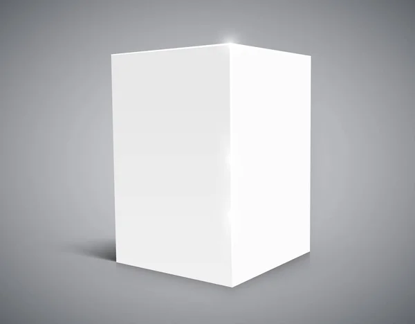 Κενό λευκό κύβο που απομονώνονται σε λευκό φόντο. — Διανυσματικό Αρχείο