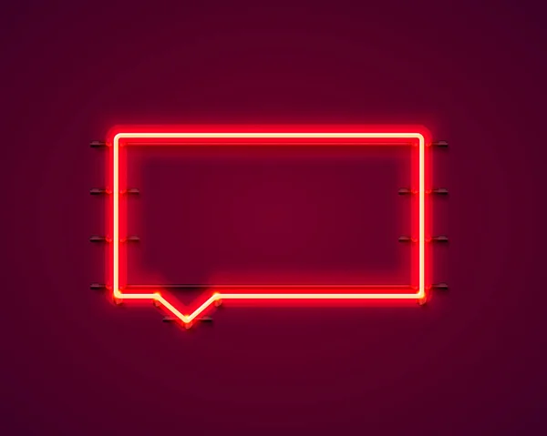 Neon symbol chat barva červené město "tabulkou". — Stockový vektor