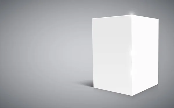 Cubo blanco en blanco aislado sobre fondo blanco . — Archivo Imágenes Vectoriales