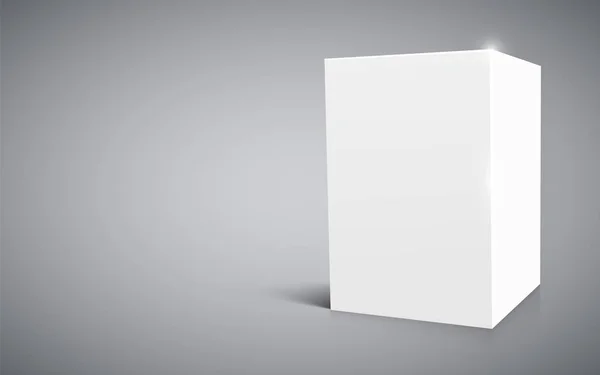 Blank White Cube isolé sur fond blanc . — Image vectorielle