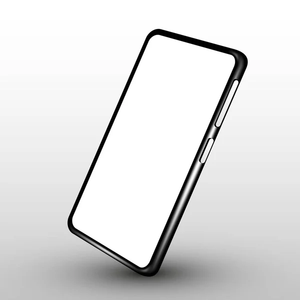 Реалистичный макет смартфона. Рамка мобильного телефона с пустым дисплеем изолированный шаблон. Мобильные устройства . — стоковый вектор