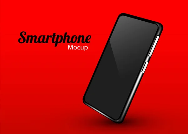 Realistische smartphone mockup. Mobiele frame met blanco display geïsoleerde template. Concept mobiel apparaat. — Stockvector