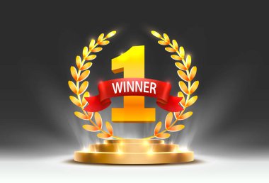 Işıklı sahne podyumu, Gece Arkaplanındaki Ödül Töreniyle Sahne Podyumu.