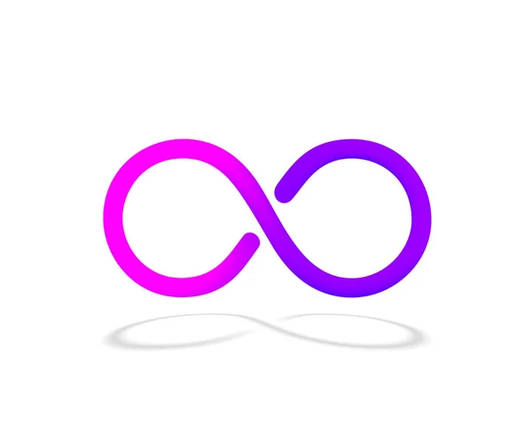 Infinity symbol with color gradient, design element. — Stock Vector