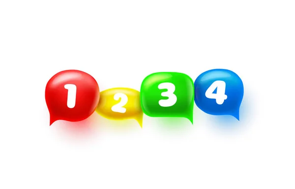 Chat signe numéros d'information de couleur, élément de conception . — Image vectorielle