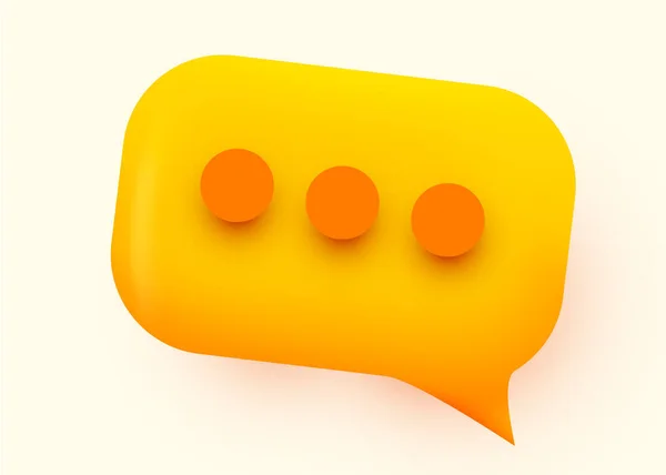 Illustration de bulle de parole jaune brillant. Concept de communication des réseaux sociaux . — Image vectorielle