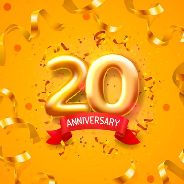 Yıl dönümü balonları, 20 numara.