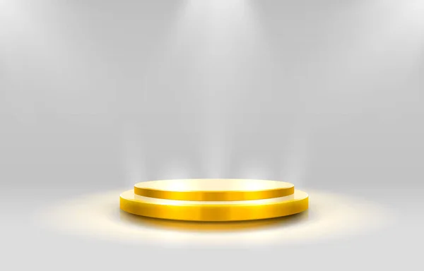 Médaille d'or pour les concepts d'entreprise, objet Podium — Image vectorielle