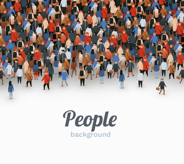 Grande grupo de pessoas em fundo branco. Conceito de comunicação de pessoas. — Vetor de Stock