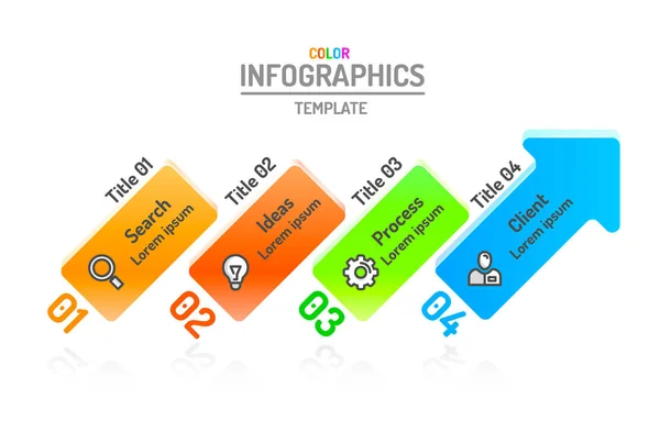 Infographics creative concept, business info templates option, data label plan. — Stockový vektor