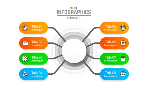 Infographics creative concept, business info templates option, data label plan. — Stockový vektor