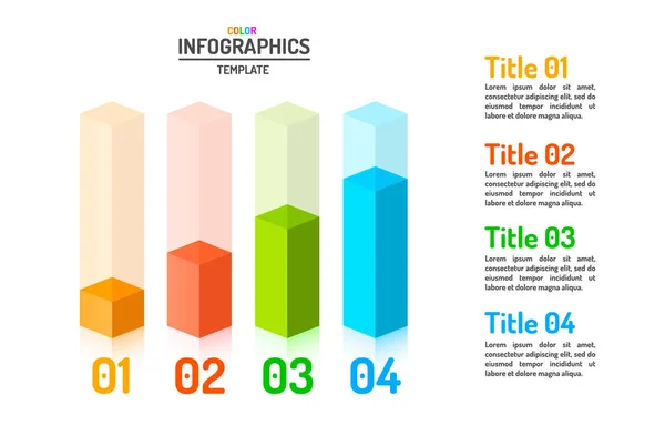 Infografica concetto creativo, business info modelli opzione, piano di etichettatura dei dati . — Vettoriale Stock