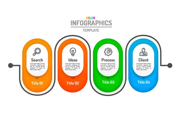 Infografica concetto creativo, business info modelli opzione, piano di etichettatura dei dati . — Vettoriale Stock