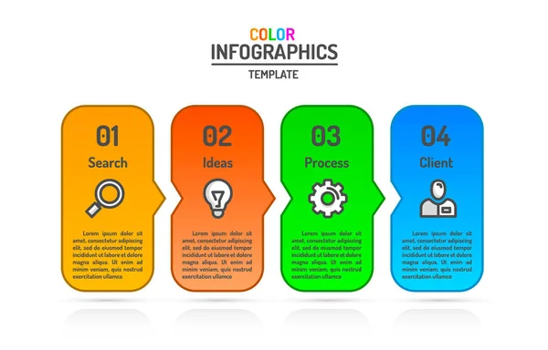 Infografica concetto creativo, business info modelli opzione, piano di etichettatura dei dati . — Vettoriale Stock