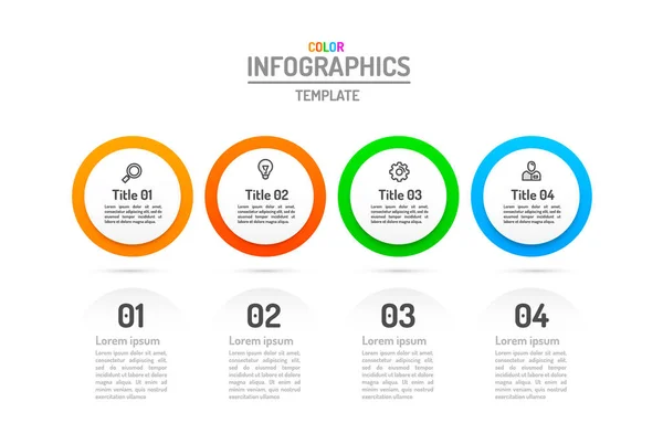 Infográficos conceito criativo, opção de modelos de informações de negócios, plano de etiqueta de dados . — Vetor de Stock