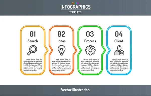 Infografica concetto creativo, business info modelli opzione, piano di etichettatura dei dati . — Vettoriale Stock