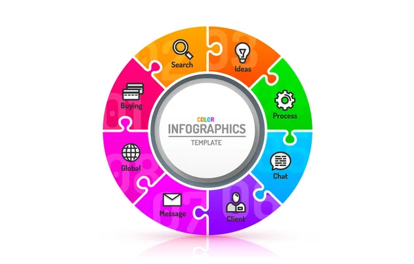 Infografica concetto creativo, business info modelli opzione, piano di etichettatura dei dati . — Vettoriale Stock