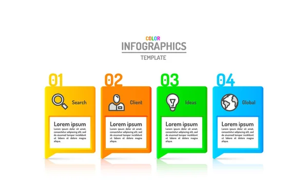 Infografica concetto creativo, business info modelli opzione, piano di etichettatura dei dati . — Vettoriale Stock