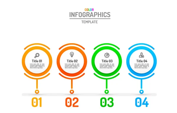 Infografica concetto creativo, business info modelli opzione, piano di etichettatura dei dati . — Vettoriale Stock