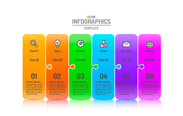 Infografica concetto creativo, business info modelli opzione, piano di etichettatura dei dati . — Vettoriale Stock