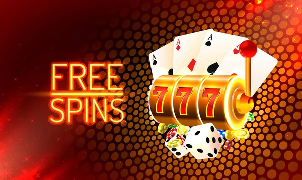 Jackpot King snurrar 777 banner casino på den gyllene bakgrunden. — Stock vektor