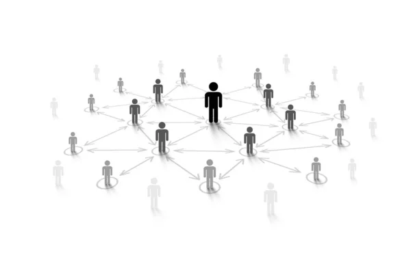 İnsanları çevrimiçi evrene bağlamak. Sosyal ağ konsepti. Vektör — Stok Vektör