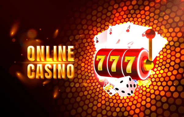 Casino online játék most rések arany érmék, kaszinó nyerőgép, éjszakai jackpot Vegas. — Stock Vector