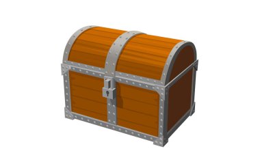 Göğüs 3D nesnesi, klasik simge izole edilmiş beyaz arkaplan. Vektör