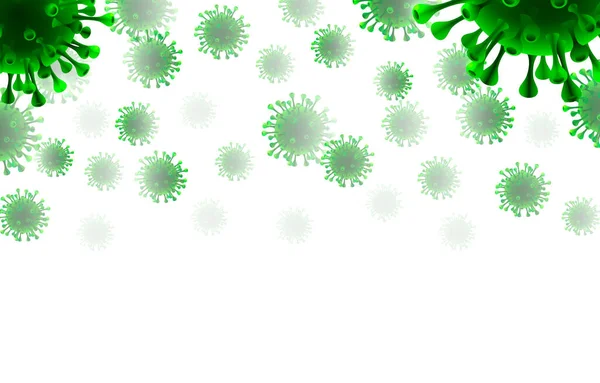 Gefahr für Virusorganismen, Biologie Makro, weißer Hintergrund. — Stockvektor