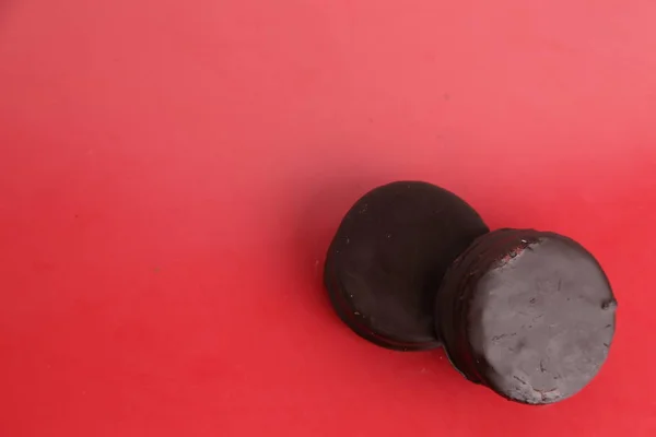 Kue Coklat Dan Dulce Leche Khas Argentina Disebut Alfajores — Stok Foto