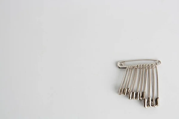 Sewing Pin White Background — Stock Photo, Image