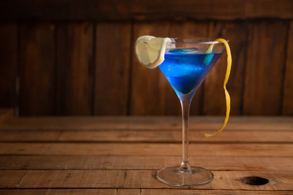 Blue Lagoon Cocktail Glass — Stock Photo, Image