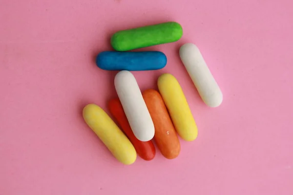 Fruktsmak Färgglada Godis Jelly Bean Gummies — Stockfoto