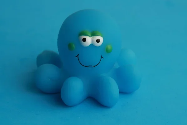 Brinquedo Infantil Para Banheira Polvo Azul — Fotografia de Stock