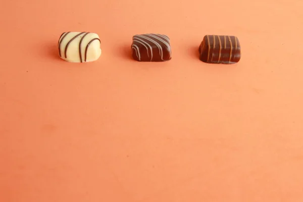 Вкусные Конфеты Какао Шоколад Бельгии — стоковое фото
