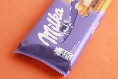 Zaragoza İspanya. 18 Eylül 2018, çikolatalı süt tableti.