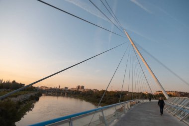 Zaragoza, İspanya 23 Ocak 2019: Zaragoza İspanya 'da gönüllü yürüyüş