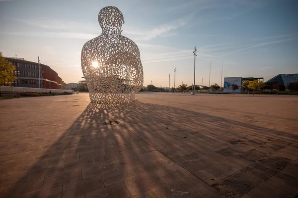 Zaragoza España Enero 2019 Escultura Formada Con Letras Ciudad Zaragoza —  Fotos de Stock