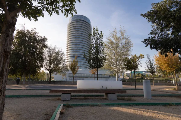 Zaragoza Spagna Gennaio 2019 Edificio Della Torre Dell Acqua Nella — Foto Stock