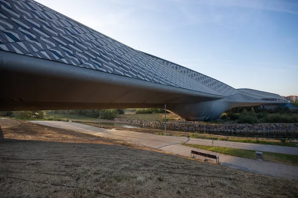 Zaragoza España Enero 2019 Pabellón Puente Sobre Río Ebro Ciudad —  Fotos de Stock