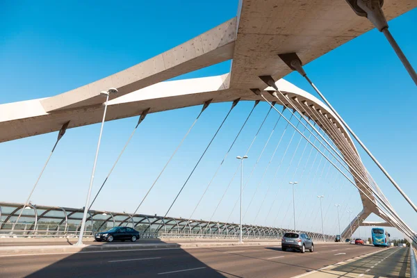 Zaragoza Spanien August 2019 Brücke Des Dritten Jahrtausends Zaragoza — Stockfoto